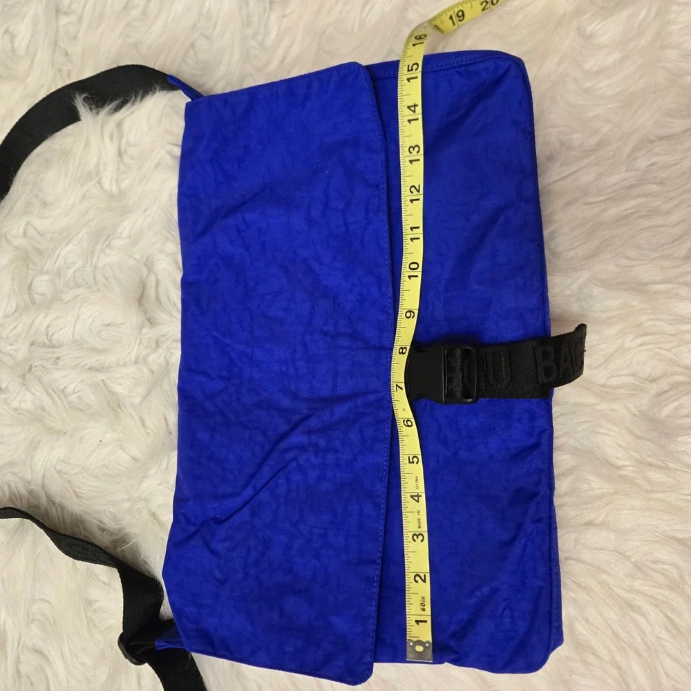 Baggu Nylon Messenger Bag Lapis Blue Recycled Crossbody Laptop Sleeve NWT